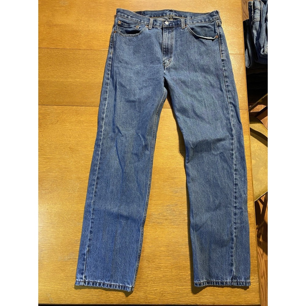 Levi's 505 Jeans Mens 36x34(34x32) Blue Denim Straight Grunge Retro American EUC
